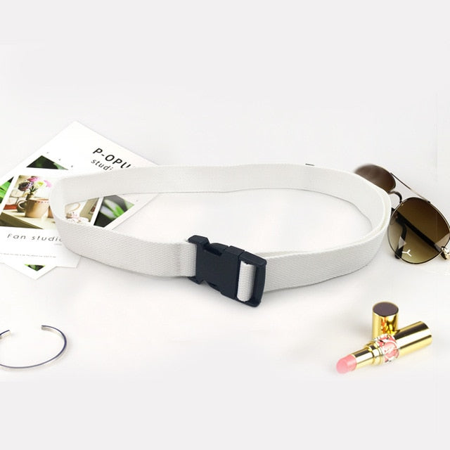 Fashion Black Canvas Belt for Women Casual Female Waist Belts with Plastic Buckle Harajuku Solid Color Long Belts ceinture femme