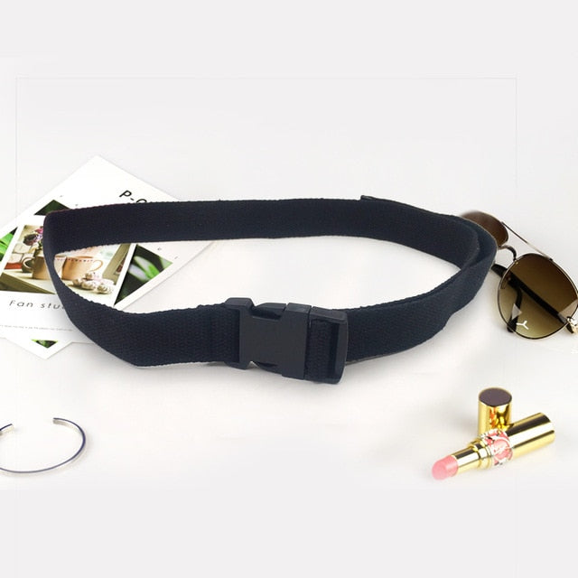 Fashion Black Canvas Belt for Women Casual Female Waist Belts with Plastic Buckle Harajuku Solid Color Long Belts ceinture femme