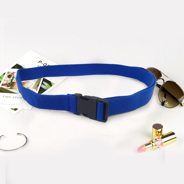 Fashion Black Canvas Belt for Women Casual Female Waist Belts with Plastic Buckle Harajuku Solid Color Long Belts ceinture femme