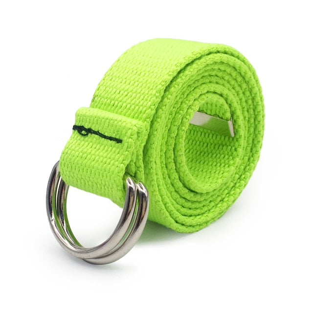 Fashion Black Canvas Belt for Women Casual Female Waist Belts with Plastic Buckle Harajuku Solid Color Long Belts ceinture femme