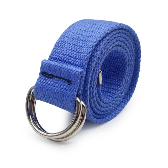 Fashion Black Canvas Belt for Women Casual Female Waist Belts with Plastic Buckle Harajuku Solid Color Long Belts ceinture femme