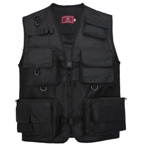 The middle  men's vest V-neck photography vest outdoor hiking Mesh vest male sleeveless jacket multifunctional Fishing vest