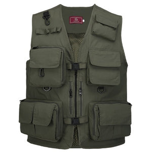 The middle  men's vest V-neck photography vest outdoor hiking Mesh vest male sleeveless jacket multifunctional Fishing vest