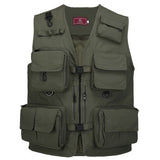 The middle  men's vest V-neck photography vest outdoor hiking Mesh vest male sleeveless jacket multifunctional Fishing vest
