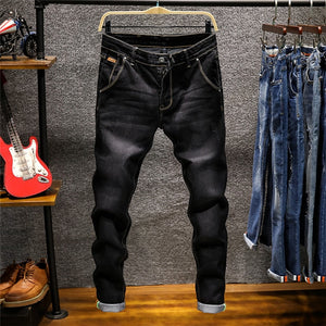 Skinny Jeans Men Zipper Fly Slim Fit Denim Joggers Stretch Male Jean Pencil Pants Blue Men's Jeans Fashion Casual Hombre,809
