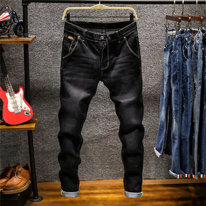Skinny Jeans Men Zipper Fly Slim Fit Denim Joggers Stretch Male Jean Pencil Pants Blue Men's Jeans Fashion Casual Hombre,809