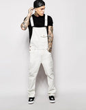 Fashion Mens Long Jumpsuits Pocket Jeans Overall Jumpsuit Streetwear Overall Suspender Plus Size Pants Pantalones babero