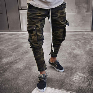Drop Shipping 2019 New Arrive Men's Pants Army Green Camouflage Slim Long Pants Patchwork Casual Jeans Men Modis Streetwear