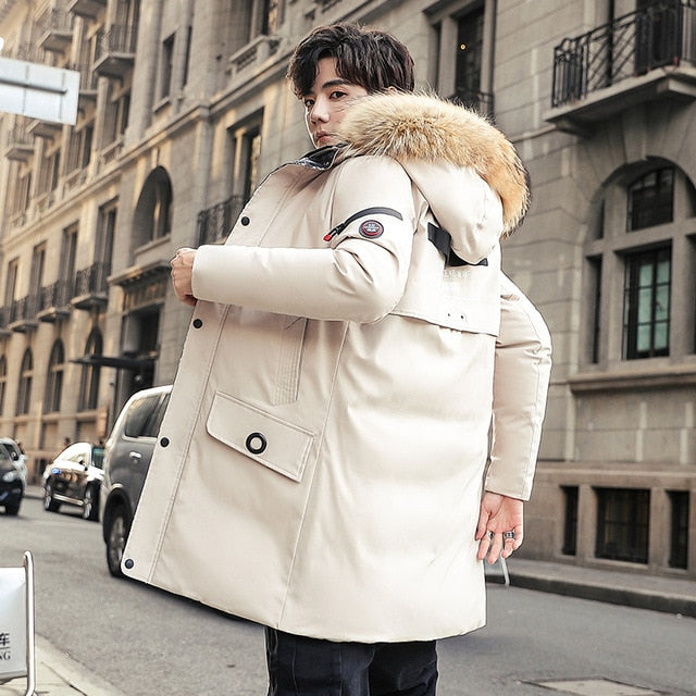 long parkas winter jacket men 2019 New warm Windproof Casual Outerwear Padded Cotton Coat Big Pockets High Quality Parkas Men