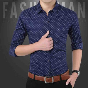 Men's Casual Shirt Slim Fit Men's Casual Button Down Shirt Long Sleeve Formal Dress Shirts Men Male Clothing Camisa Hot Sale Spr
