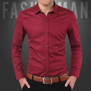 Men's Casual Shirt Slim Fit Men's Casual Button Down Shirt Long Sleeve Formal Dress Shirts Men Male Clothing Camisa Hot Sale Spr