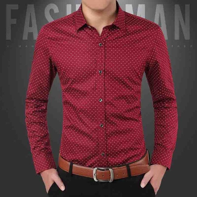 Men's Casual Shirt Slim Fit Men's Casual Button Down Shirt Long Sleeve Formal Dress Shirts Men Male Clothing Camisa Hot Sale Spr