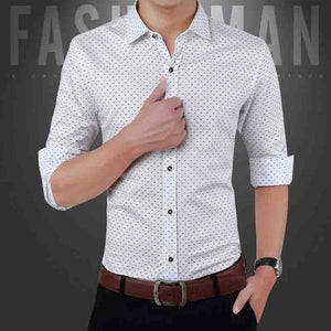 Men's Casual Shirt Slim Fit Men's Casual Button Down Shirt Long Sleeve Formal Dress Shirts Men Male Clothing Camisa Hot Sale Spr