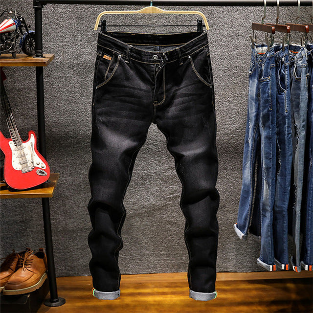 2019 New Fashion Boutique Stretch Casual Mens Jeans Skinny Jeans Men Straight Mens Denim Jeans Male Stretch Trouser Pants,809